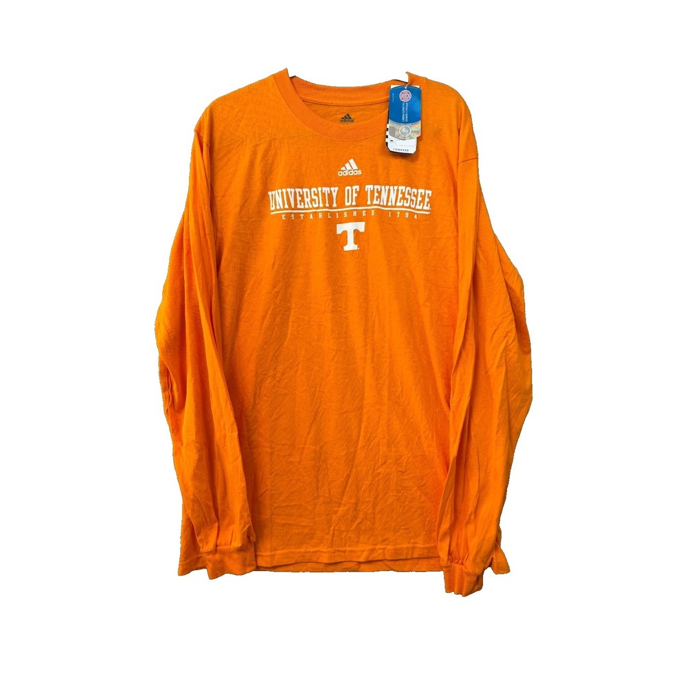 Adidas University of Tennessee, UT, Orange Long-Sleeve Tshirt Size XL